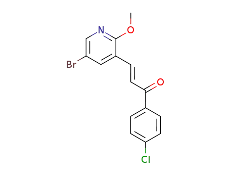 2-Propen-1-one, 3-(5-bromo-2-methoxy-3-pyridinyl)-1-(4-chlorophenyl)-,
(E)-