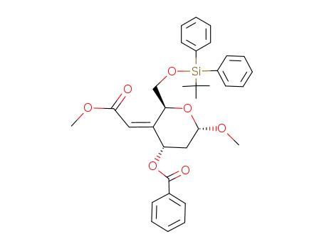 methyl 3-O-benzoyl-6-O-(tert-butyldiphenylsilyl)-2,4-dideoxy-4-C-<Z-(methoxycarbonyl)methylene>-α-D-erythro-hexopyranoside