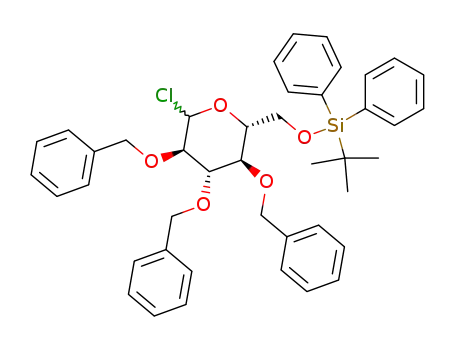 tert-Butyl-diphenyl-((2R,3R,4S,5R)-3,4,5-tris-benzyloxy-6-chloro-tetrahydro-pyran-2-ylmethoxy)-silane