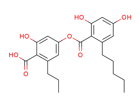 Molecular Structure of 67121-42-0 (4-O-demethylimbricaric acid)