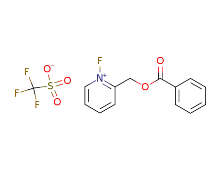 Molecular Structure of 135182-76-2 (N-Fluoro-2-(benzoyloxymethyl)pyridinium triflate)