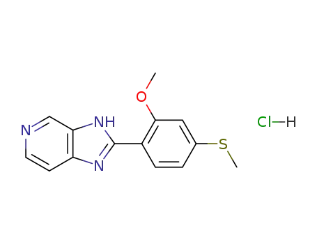 1H-Imidazo(4,5-c)pyridine, 2-(2-methoxy-4-(methylthio)phenyl)-, monohy drochloride