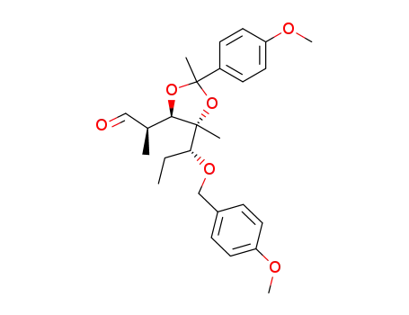 (2S,3R,4R,5R)-2,4-dimethyl-5-(4-methoxybenzyloxy)-3,4-<1-(4-methoxyphenyl)ethylidenedioxy>heptanal