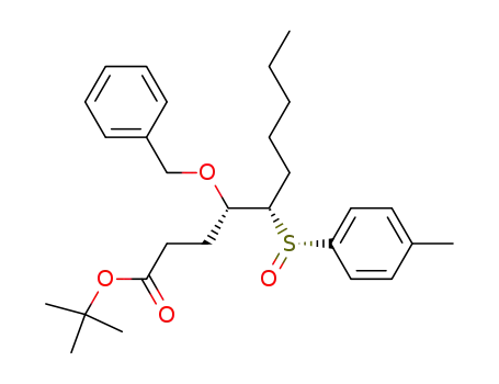 (+)-(4S,5S,R<sub>S</sub>)-t-butyl 4-benzyloxy-5-(4-methylphenyl)sulphinyl decanoate