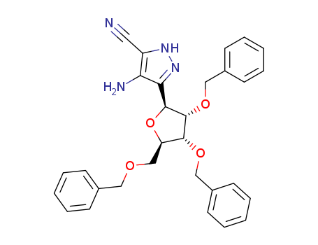 4-AMINO-3-(2,3,5-TRI-O-BENZYL-SS-RIBOFURANOSYL)-5-PYRAZOLE CARBONITR ILE