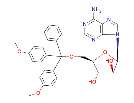 1-(6-amino-purin-9-yl)-<i>O</i><sup>5</sup>-(4,4'-dimethoxy-trityl)-β-<i>D</i>-1-deoxy-arabinofuranose