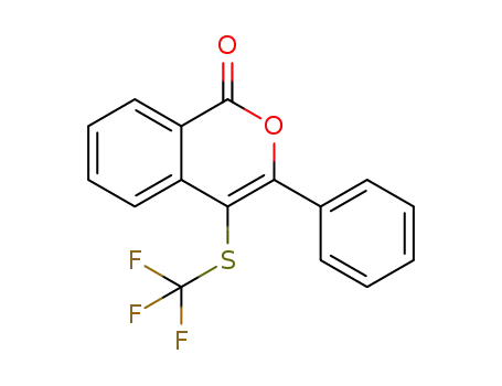 Molecular Structure of 1647071-75-7 (3-phenyl-4-[(trifluoromethyl)thio]-1H-isochromen-1-one)