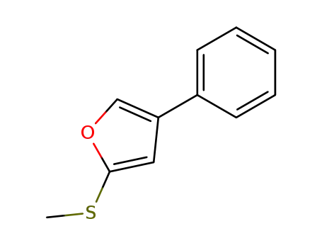 Molecular Structure of 84735-60-4 (Furan, 2-(methylthio)-4-phenyl-)