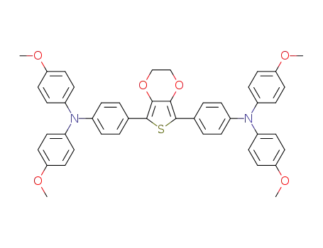 Molecular Structure of 1622008-73-4 (4,4'-(2,3-Dihydrothieno[3,4-b][1,4]dioxine-5,7-diyl)bis(N,N-bis(4-methoxyphenyl)aniline))