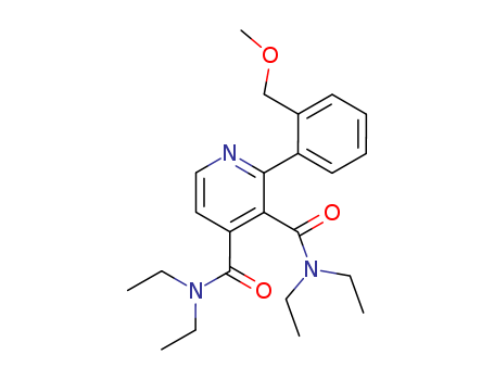 Molecular Structure of 137936-92-6 (3,4-Pyridinedicarboxamide,
N,N,N',N'-tetraethyl-2-[2-(methoxymethyl)phenyl]-)