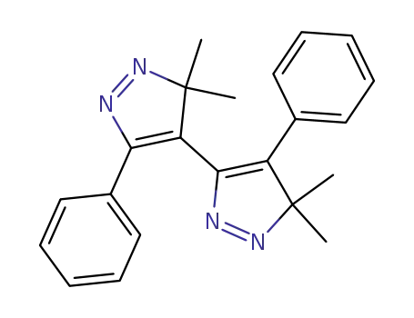 Molecular Structure of 140173-59-7 (3,3,3',3'-tetramethyl-4',5'-diphenyl-4,5'-bi-3H-pyrazolyl)
