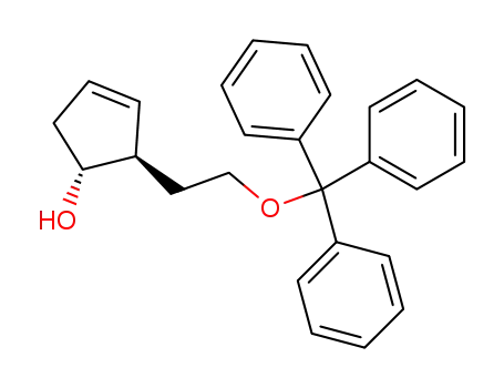 Molecular Structure of 112967-37-0 (dl-trans-2-(2-hydroxycyclopent-4-enyl)ethanol triphenylmethyl ether)
