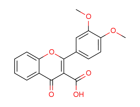 Molecular Structure of 119607-27-1 (4H-1-Benzopyran-3-carboxylic acid, 2-(3,4-dimethoxyphenyl)-4-oxo-)