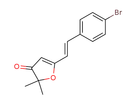 Molecular Structure of 133255-59-1 (3(2H)-Furanone, 5-[2-(4-bromophenyl)ethenyl]-2,2-dimethyl-, (E)-)