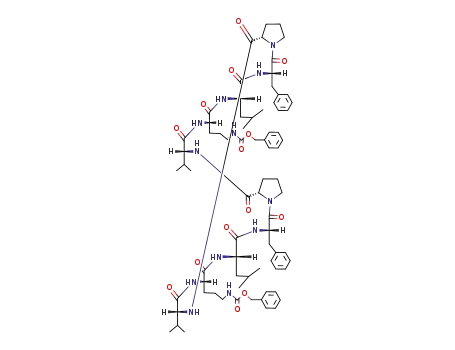Molecular Structure of 96998-07-1 (cyclo<-D-Val-Orn(Z)-Leu-Phe-Pro>2)