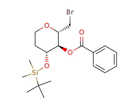 (-)-(2S,3R,4R)-2-Bromomethyl-4-(t-butyldimethylsilyloxy)-tetrahydropyran-3-yl Benzoate