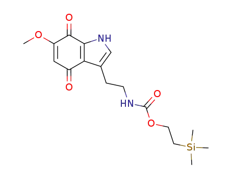 6-methoxy-3-<2-<<<2-(trimethylsilyl)ethoxy>carbonyl>amino>ethyl>indole-4,7-dione