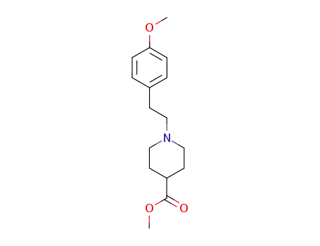 Molecular Structure of 124461-08-1 (1-[2-(4-methoxyphenyl)-ethyl]-4-piperidinecarboxylic acid,methyl ester)