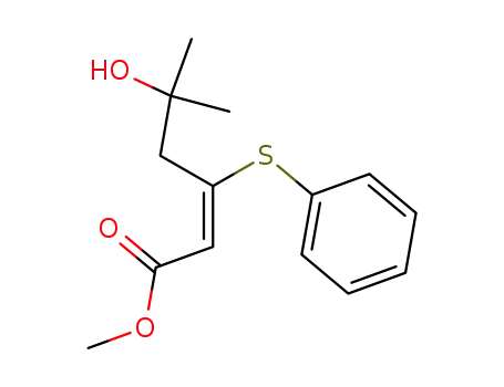 methyl 5-hydroxy-5-methyl-3-(phenylthio)hex-2-enoate