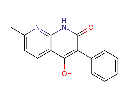 Molecular Structure of 108618-40-2 (1,2-dihydro-4-hydroxy-7-methyl-2-oxo-3-phenyl-1,8-naphthyridine)