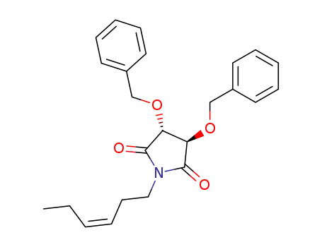 (3R,4R)-3,4-Bis-benzyloxy-1-((Z)-hex-3-enyl)-pyrrolidine-2,5-dione