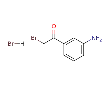 Molecular Structure of 15473-81-1 (Ethanone, 1-(3-aminophenyl)-2-bromo-, hydrobromide)