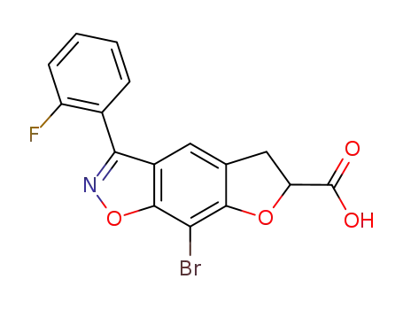 8-bromo-3-(o-fluorophenyl)-5,6-dihydrofuro[3,2-f]-1,2-benzisoxazole-6-carboxylic acid