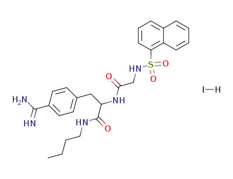 N-Butyl-3-(4-carbamimidoyl-phenyl)-2-[2-(naphthalene-1-sulfonylamino)-acetylamino]-propionamide; hydriodide