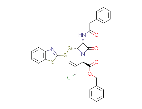 (R)-2-[(2R,3R)-2-(Benzothiazol-2-yldisulfanyl)-4-oxo-3-phenylacetylamino-azetidin-1-yl]-3-chloromethyl-but-3-enoic acid benzyl ester