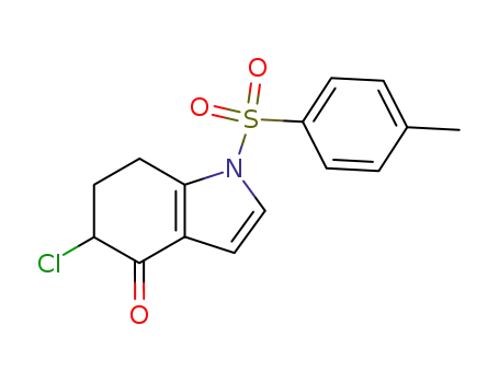 Molecular Structure of 95969-07-6 (5-chloro-4-oxo-N-(p-toluenesulfonyl)-4,5,6,7-tetrahydroindole)