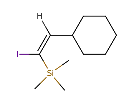 Molecular Structure of 66270-66-4 ((E)-(1-iodo-2-cyclohexylethenyl)trimethylsilane)