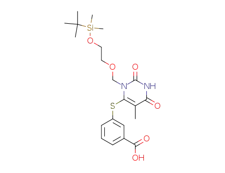 1-<<2-(tert-butyldimethylsiloxy)ethoxy>methyl>-6-<(3-carboxyphenyl)thio>thymine
