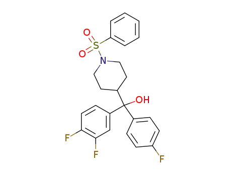 Molecular Structure of 135256-86-9 (4-Piperidinemethanol,
a-(3,4-difluorophenyl)-a-(4-fluorophenyl)-1-(phenylsulfonyl)-)