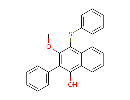1-Naphthalenol, 3-methoxy-2-phenyl-4-(phenylthio)-