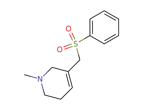 Molecular Structure of 143924-08-7 (Pyridine, 1,2,3,6-tetrahydro-1-methyl-5-[(phenylsulfonyl)methyl]-)