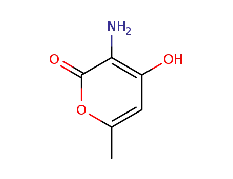 Molecular Structure of 83432-20-6 (2H-Pyran-2-one,3-amino-4-hydroxy-6-methyl-(9CI))