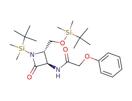 (3R,4S)-1-tert-butyldimethylsilyl-4-tert-bytyldimethylsilyloxymethyl-3-phenoxyacetamido-2-azetidinone