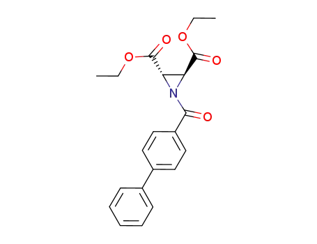 Molecular Structure of 136205-67-9 ((2S,3S)-1-(Biphenyl-4-carbonyl)-aziridine-2,3-dicarboxylic acid diethyl ester)