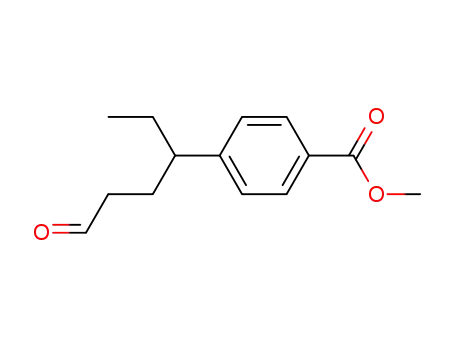 4-(p-carbomethoxyphenyl)hexanal