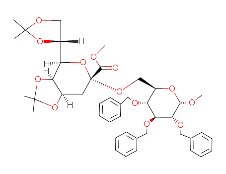 methyl O-(methyl 3-deoxy-4,5:7,8-di-O-isopropylidene-α-D-manno-2-octulopyranosonate)-(2->6)-2,3,4-tri-O-benzyl-α-D-glucopyranoside