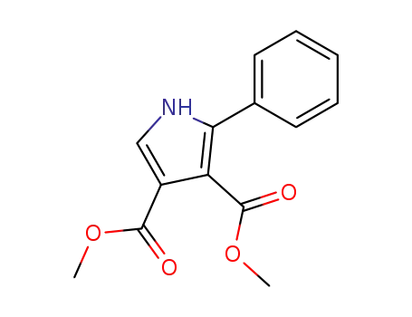 Molecular Structure of 69640-27-3 (1H-Pyrrole-3,4-dicarboxylicacid,2-phenyl-,dimethylester(9CI))
