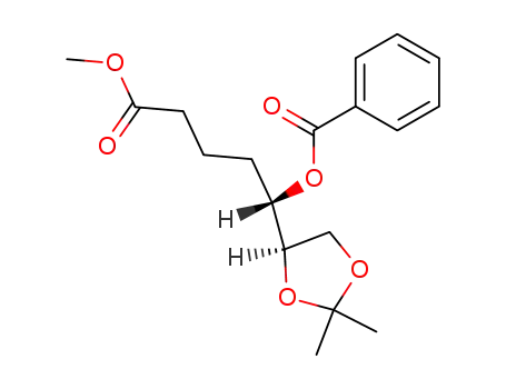 Molecular Structure of 111037-30-0 ((5S,6R)-Methyl 5-(benzyloxy)-6,7-O-isopropylideneheptanoate)