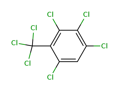 Molecular Structure of 126300-29-6 (2,3,4,6-tetrachloro-1-(trichloromethyl)benzene)