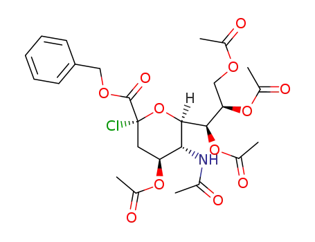 benzyl (5-acetamido-4,7,8,9-tetra-O-acetyl-2-chloro-3,5-dideoxy-D-glycero-α-D-galacto-non-2-ulpyranosid)onate