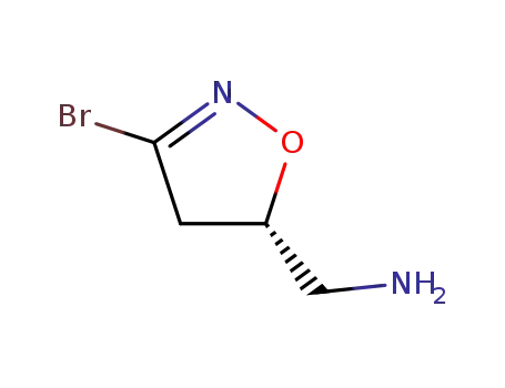 Molecular Structure of 143005-79-2 ((S)-(3-bromo-4,5-dihydroisoxazol-5-yl)methanamine)