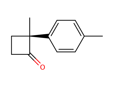 Molecular Structure of 139240-50-9 (Cyclobutanone, 2-methyl-2-(4-methylphenyl)-, (S)-)