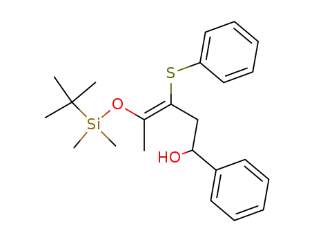 (Z)-4-(tert-Butyl-dimethyl-silanyloxy)-1-phenyl-3-phenylsulfanyl-pent-3-en-1-ol