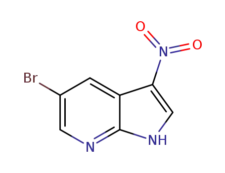 Molecular Structure of 507462-26-2 (1H-Pyrrolo[2,3-b]pyridine, 5-bromo-3-nitro-)