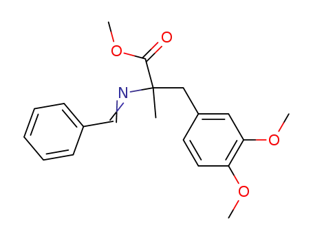 3-(3,4-Dimethoxy-phenyl)-2-methyl-2-{[1-phenyl-meth-(E)-ylidene]-amino}-propionic acid methyl ester