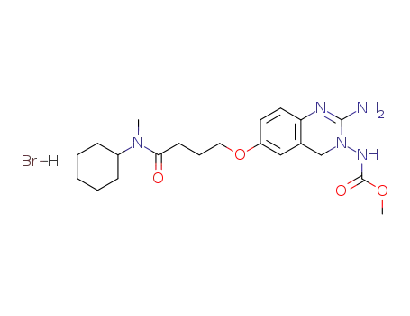 Carbamic acid,
[2-amino-6-[4-(cyclohexylmethylamino)-4-oxobutoxy]-3(4H)-quinazolinyl]
-, methyl ester, monohydrobromide